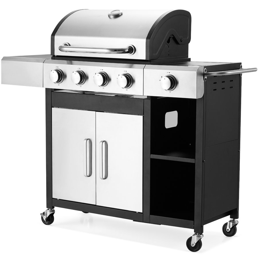 4-Burner Propane Gas Grill With Side Burner